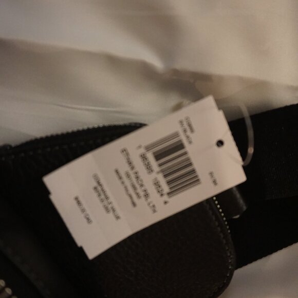 Coach Sling Black Leather Nickel  NWT Unisex - Picture 7 of 9